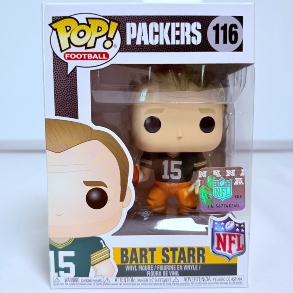 Funko Pop NFL Green Bay Packers Bart Starr 116 Vinyl Figure Football Vaulted